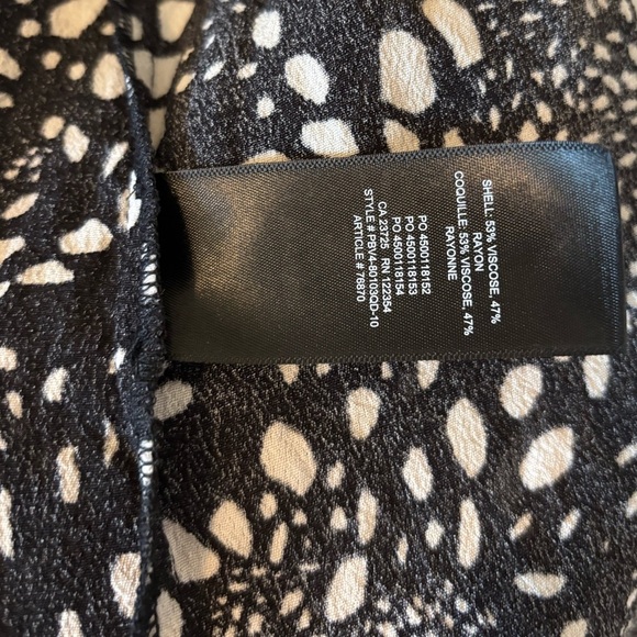 Wilfred Aritzia Button Down Collared Short Sleeve Midi Maxi Shirt Animal Dress - Picture 9 of 14